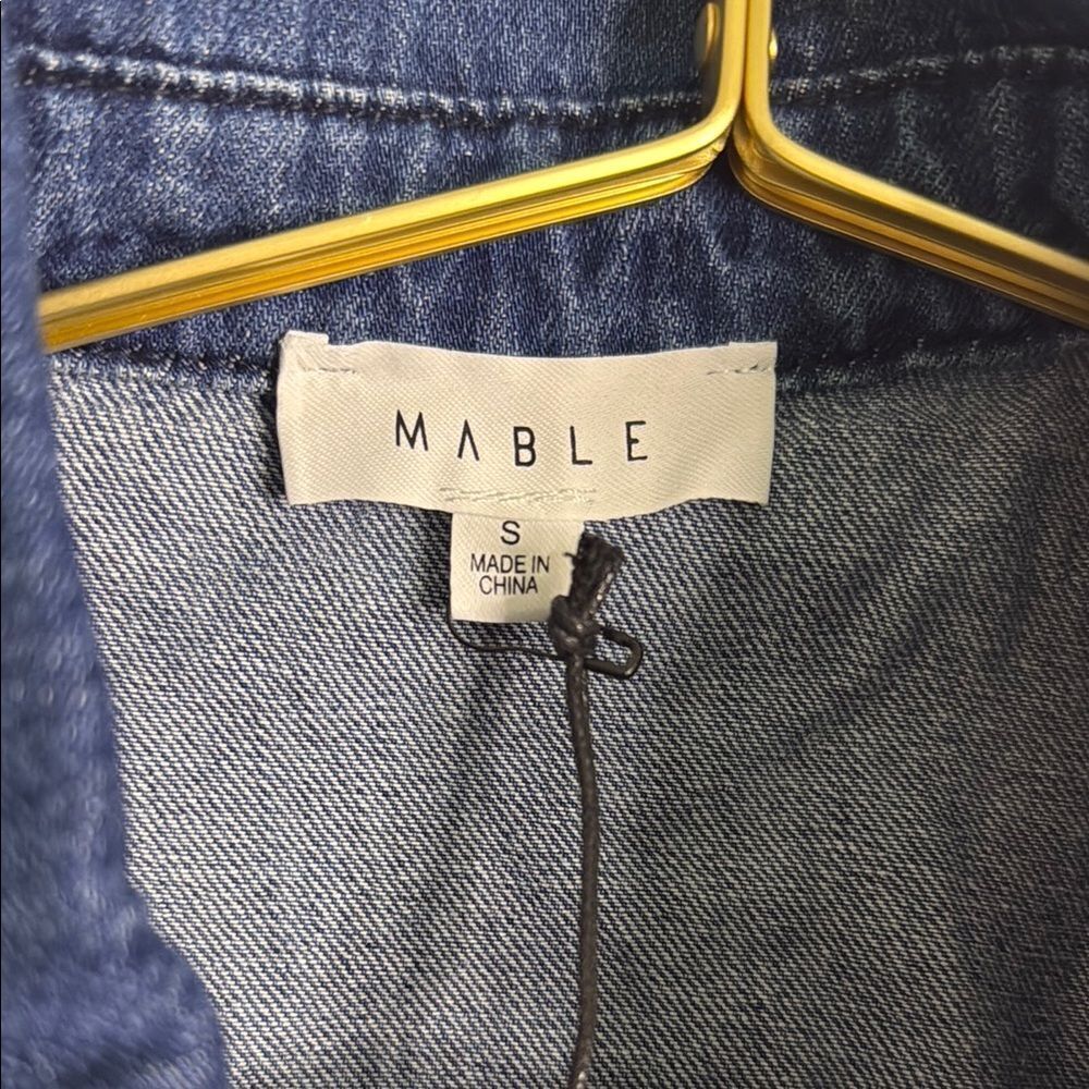 NWT- Mable- Denim Long Sleeve Jumpsuit- Size small - Picture 2 of 8